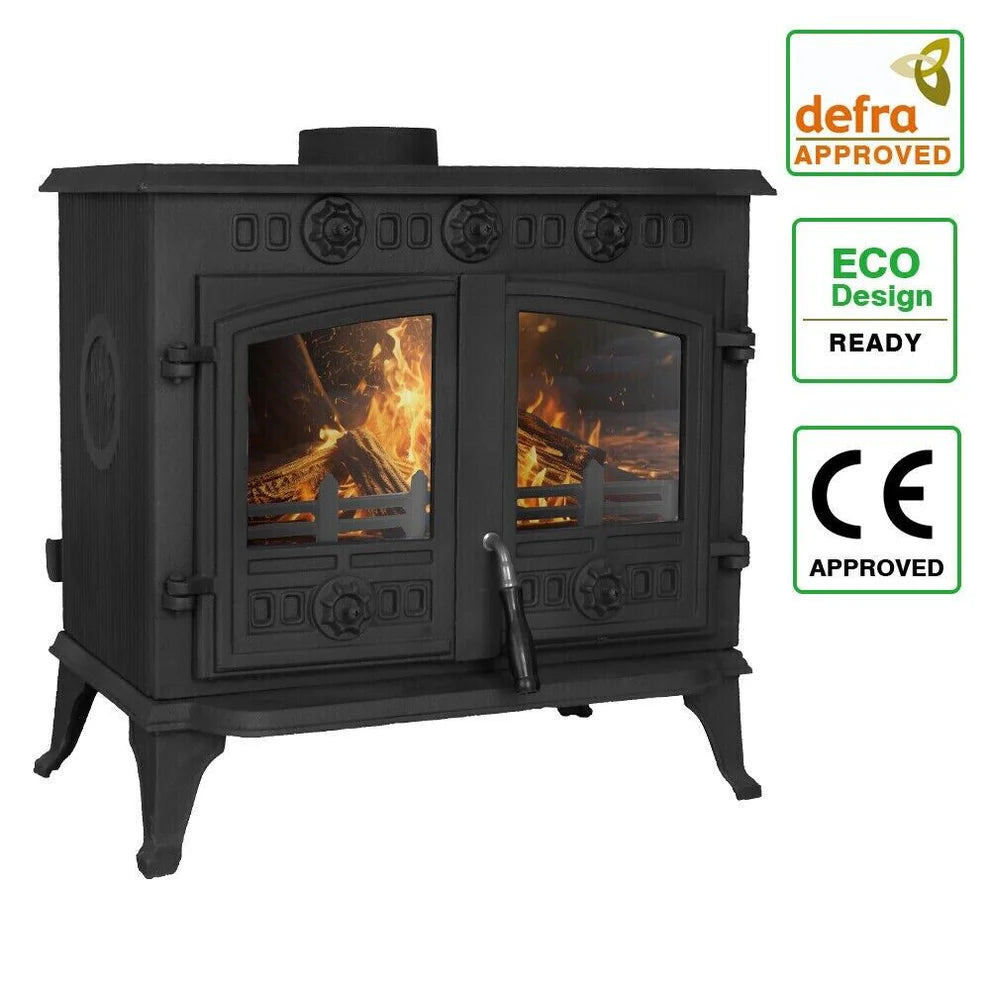 10KW | Multi-Fuel Wood Stove | Log Burner | Cast Iron | Model JA006
