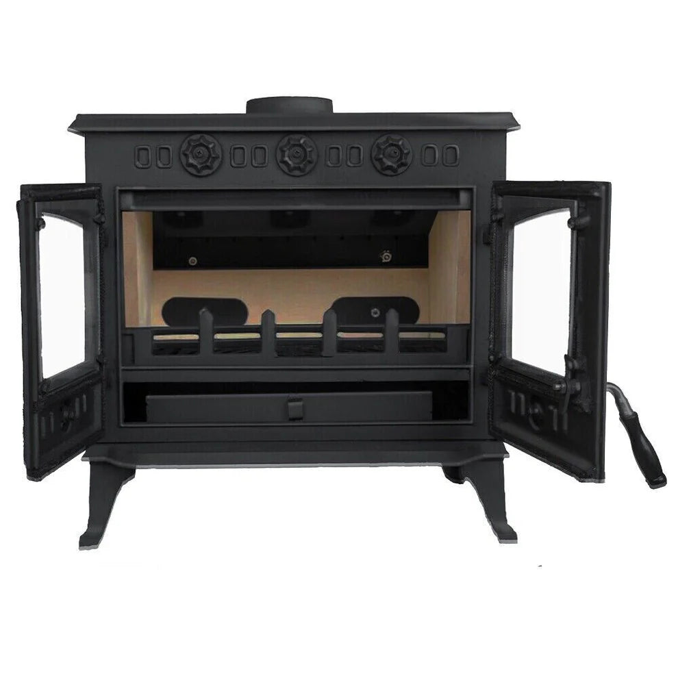 10KW | Multi-Fuel Wood Stove | Log Burner | Cast Iron | Model JA006