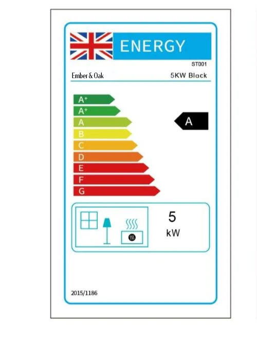 5KW | Multi-Fuel Wood Stove | Log Burner | Cast Iron | Model ST001