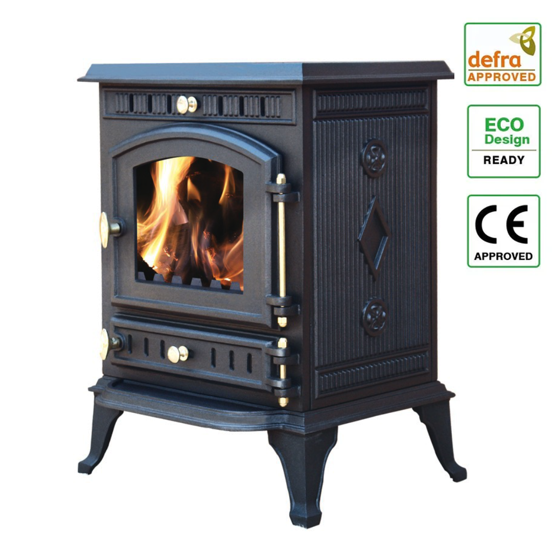 7KW | Multi-Fuel Wood Stove | Log Burner | Cast Iron | Model JA010