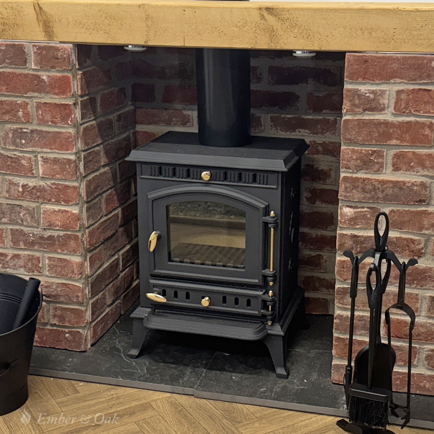 7KW | Multi-Fuel Wood Stove | Log Burner | Cast Iron | Model JA010